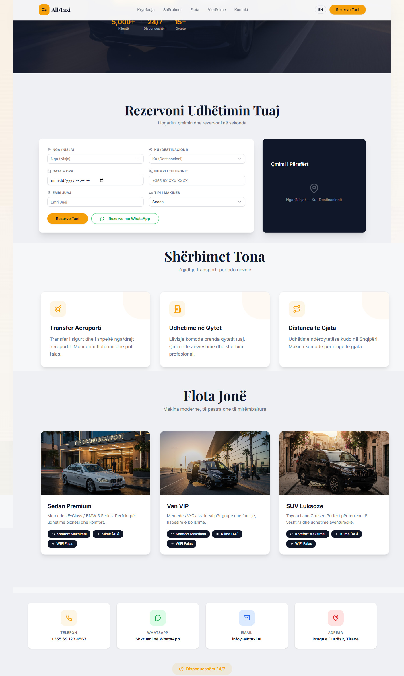 Taxi Website